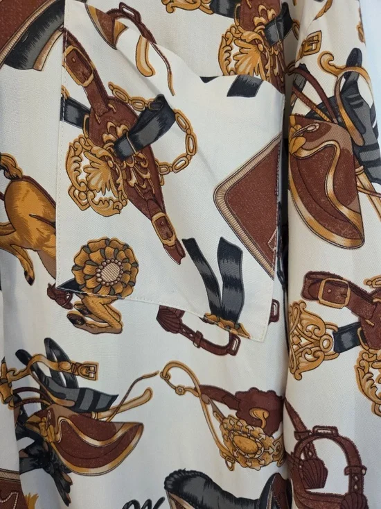 Vintage Dorlene button down shirt women's size 10 equestrian western cowgirl - Picture 5 of 10